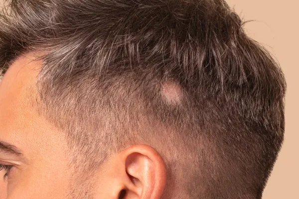 alopecia areata em estagio inicial